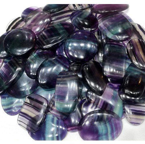 Polished Natural Fluorite Cabochon Gemstone, For Jewellery, Color : Multicolor