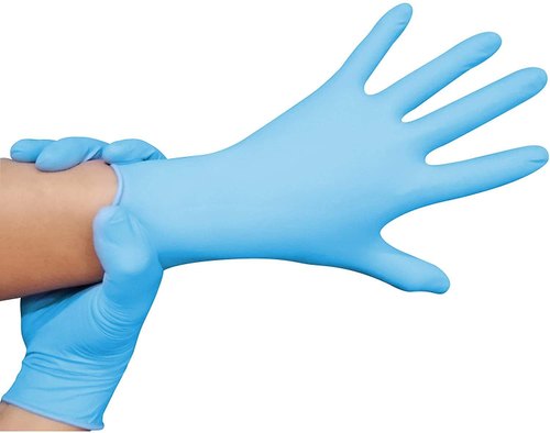 Rubber Hand Gloves, For Hospital, Pattern : Plain