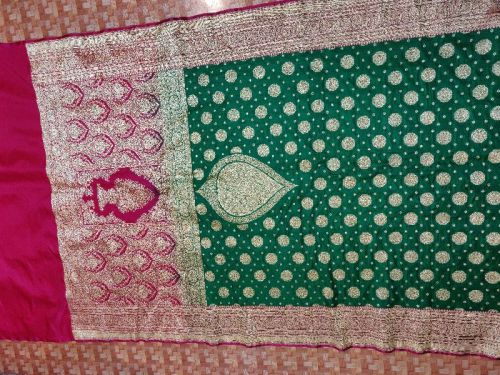 Katan Zari Work Fancy Sarees, Feature : Anti-Wrinkle, Dry Cleaning, Easy Wash, Shrink-Resistant