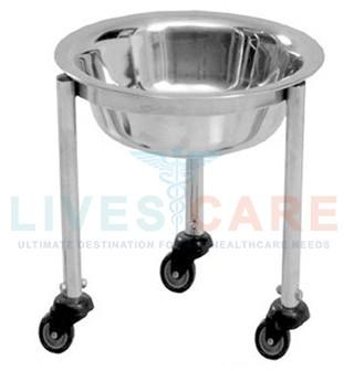 Livescare Stainless Steel Kick Bowl / Bucket, Shape : Round