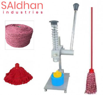 Aluminun Manual Wooden Mop Making Machine, For Home, Hotel, Indoor Cleaning, Office, Feature : Eco Friendly