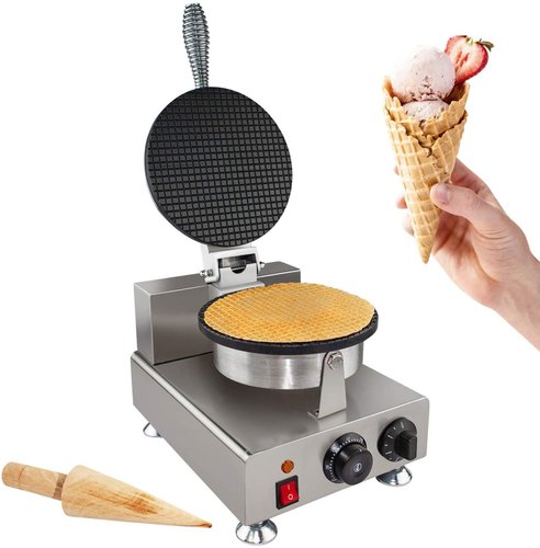 Waffle Cone Maker, Color : Black