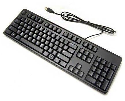 Plastic Dell Computer Keyboard, Color : Black