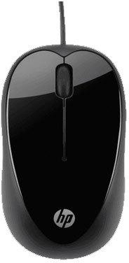 Plastic HP Computer Mouse, Color : Black