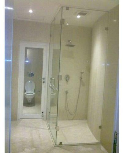 Plain Tempered Shower Glass, Color : Transparent