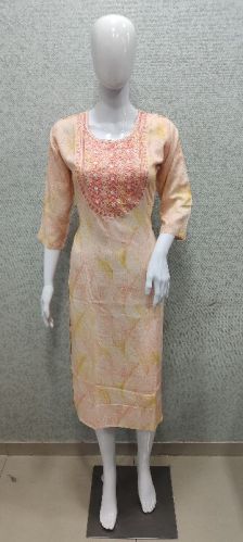 Printed Rayon Kurtis, Occasion : Casual Wear, Party Wear, Wedding Wear
