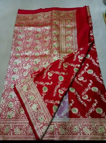 Banarasi Pikapika Handloom Katan Silk Sarees, Feature : Dry Cleaning