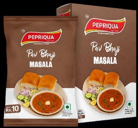 Pav Bhaji Masala, Brand Name : Pepriqua, Packaging Size : 50gm
