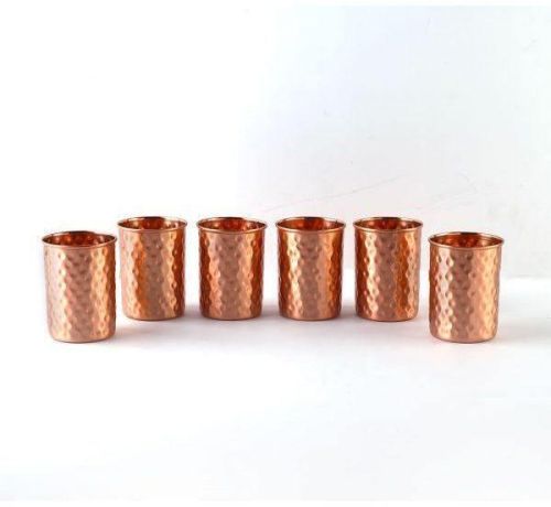 Being Classic Polished Hammered Copper Glass, For Drinking Use, Capacity : 200-400ml