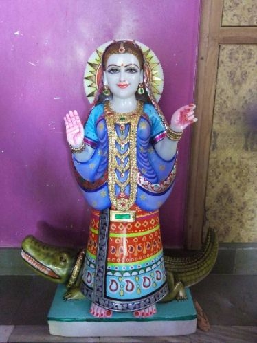 Makranamarble Marble Khodiyar Maa Murti, For Dust Proof, Handmade, Shiny, Packaging Type : Carton Box