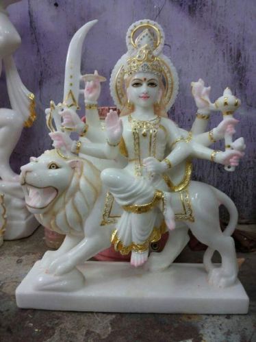 Marble Polished Durgha Mata Murti, For Home, Office, Shop, Feature : Best Quality