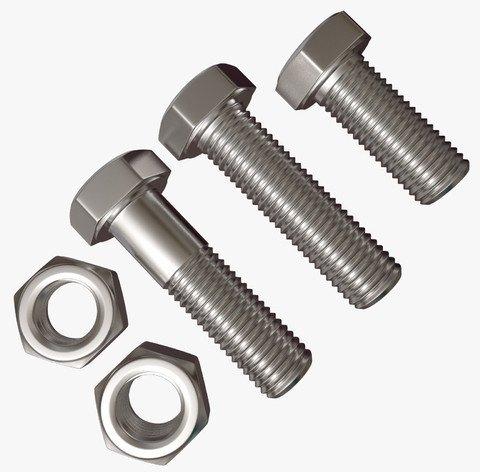 Hexagonal Stainless Steel Bolts & Nuts, For Fittings, Certification : ISI Certified