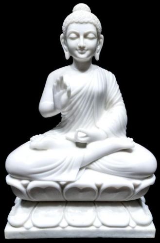 Polished Marble Buddha Statue, For Religious Purpose, Size In Feet : 2.5feet