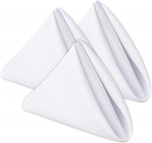 Cotton Plain Table Napkins, Shape : Square