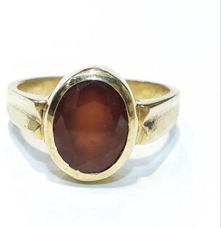 Metal Polished Hessonite Ring, Style : Modular