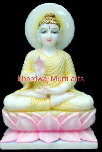 Printed Marble Gautam Buddha Statue, Packaging Type : Thermocol Box