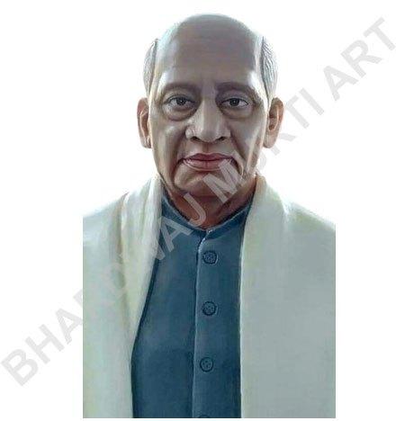 Polished Paint Coated Marble Sardar Patel Statue, Size : 6 Feet