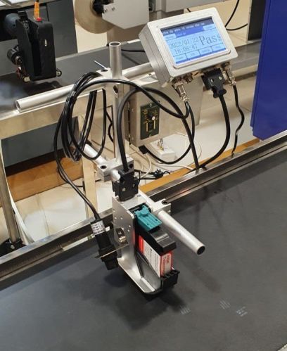 Chrome Finish Electric Online Coding Machine, For Pouch Printing, Printing Batch Number, Power : 1-3kw