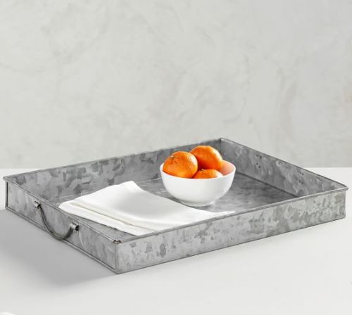 Decor Art Metal Galvanized Tray, For Serving Food