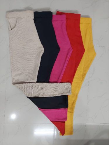 Straight Fit Plain Cotton Ladies Jeggings, Packaging Size : 4 Pieces