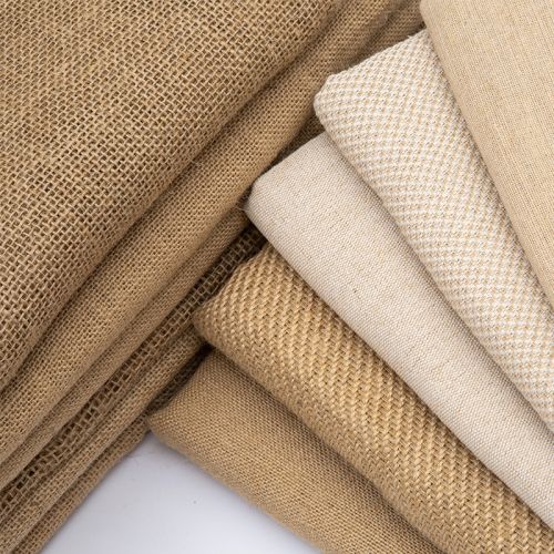 Plain Jute Blended Fabrics, Color : Brown