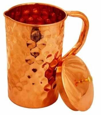 1.5 Litre Copper Jug Hammered Design Water Jug 100% Pure Copper Jug For Home Hotel Restaurant