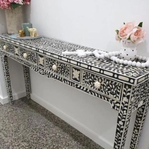 Console Table Bone Inlay