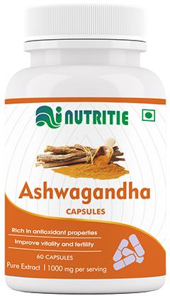 Ashwagandha Capsules, For Supplement Diet, Packaging Size : 60X1