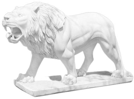 Polished Non Printed Marble Lion Statue, Size : Multisizes