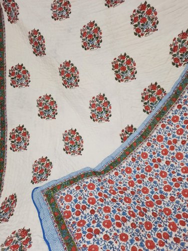 Off White and Red Unstitched Suit Material