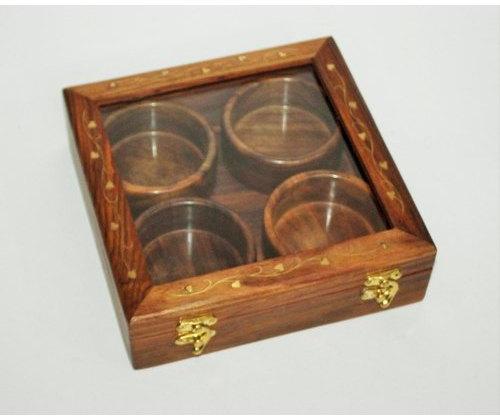 Handmade Wooden Dry Fruit Box, Color : Brown