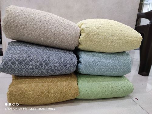 Schiffli PC Cotton Fabric, Width : 44'