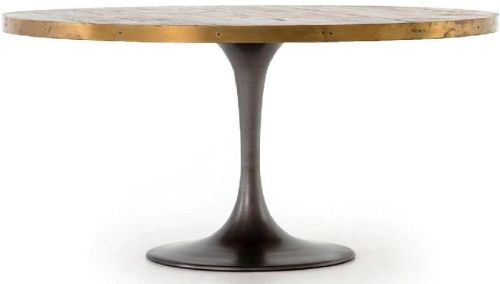 Round Polished CASTING WOODEN TABLE, For Home, Pattern : Plain