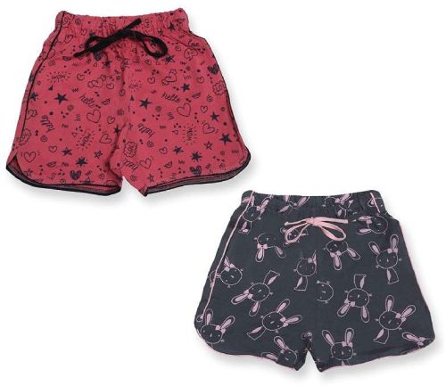 Girls Printed Shorts, Size : M, XL, XXL