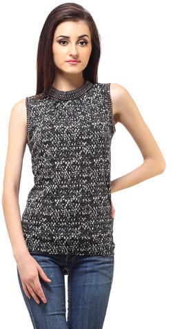 Printed Ladies Sleeveless Top, Feature : Elegant Design, Stitched