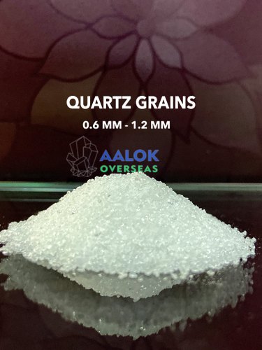 Aalok Overseas Snow White Quartz Grains, Grade : Industrial Grade