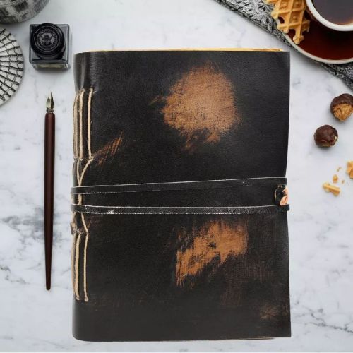 Handmade Stone Leather Journal Notebook With Lock