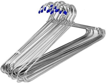 Chrome Finish Plain Stainless Steel Wire Hanger, Hook Type : Cloth Hook