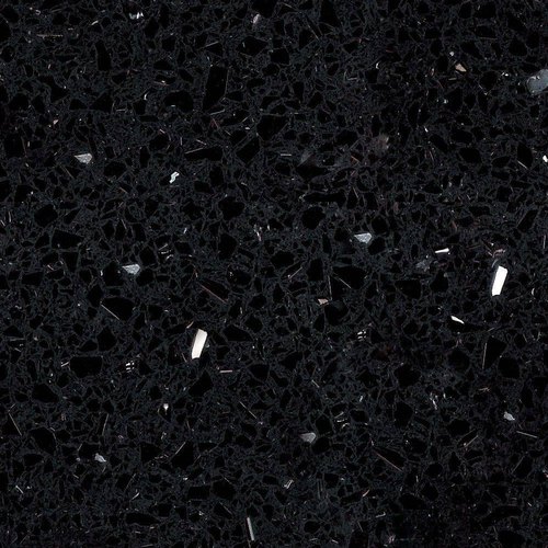 Black Quartz Stone Slab, For Flooring