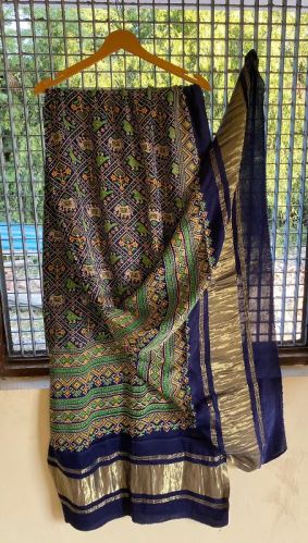 Modal Silk Zari Pallu Patola Design Dupatta