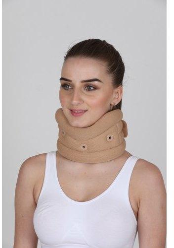Contoured Shape Soft Cervical Collars, Color : Brown
