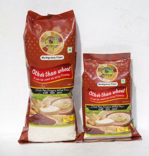 1 Kg Multigrain Ragi Chana Flour, Shelf Life : 1yrs