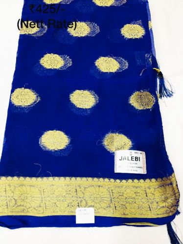 Stone Work Georgette Saree, Age Group : Adults