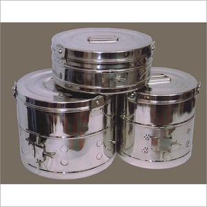 Vertical Mirror Polished Stainless Steel Dressing Drums, For Clinic, Feature : Durable