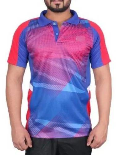 Polyester Printed Mens Sports T Shirts, Sleeve Type : Half Sleeves