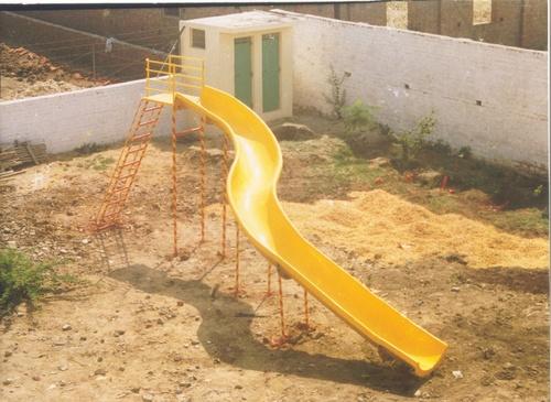 Plastic Plain Playground Channel Slide, Color : Yellow