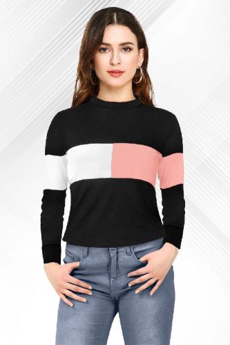 Plain Kintting Girls T-shirts, Size : M, XL