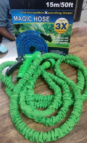 Green Coated Magic Garden Hose Pipe, Shape : Round