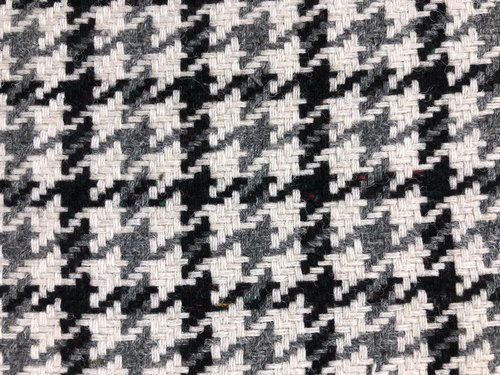 Herringbone Woolen Tweed Fabric, For Textile, Pattern : Checked