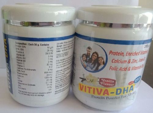 DHA Vanilla Flavour Protein Powder, Packaging Type : Plastic Can